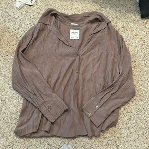 Abercrombie & Fitch Linen Crinkle Top